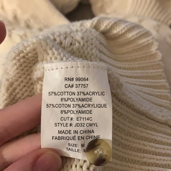 Element cable knit cream dress, Sz M. - Picture 7 of 7